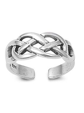 NWT- Sterling Silver (925) Celtic Knot Toe Ring, Adjustable Size